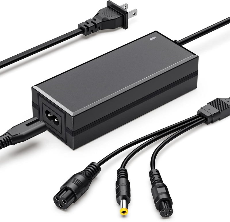 nvmw 3 in 1 Replacement Charger for 2A 42v/36v 3 Claw (8mm/12mm) Female Port (5.5mm*2.5mm Universal 2.1mm) for, Jetson, Swagtron, Gotrax,Swagway,Razor - Image 1